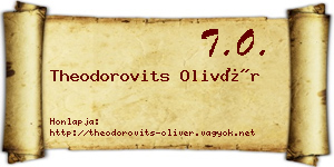 Theodorovits Olivér névjegykártya
