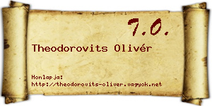 Theodorovits Olivér névjegykártya