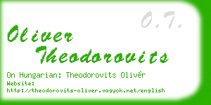 oliver theodorovits business card